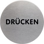 DURABLE Piktogramm "Ziehen", Durchmesser: 65 mm, silber