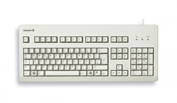 Cherry Classic Line G80-3000 - Tastatur - Laser - 105 Tasten QWERTZ - Grau