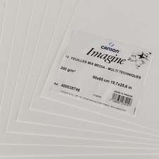 CANSON Zeichenpapier Imagine, 500 x 650 mm, 200 g/qm, weiß