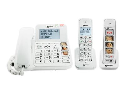 GEEMARC GEEMARC Pack SENIOR 295 Schnurgebundenes Seniorentelefon Anrufbeantworter, Foto-Tasten, inkl. M
