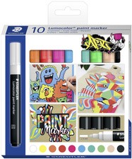 STAEDTLER Lumocolor Acrylmarker paint marker, 10er Etui