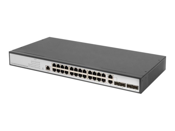 DIGITUS 24-Port Gigabit Layer 2 Switch 24-port + 2 combo and 2 SFP uplink p DN-80221-3