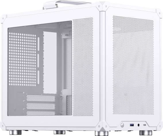 JONSBO C6 MAX PC-Gehäuse, Mini-Gehäuse, Micro-ATX, Tempered Glass - weiß C6MAXWHITE