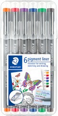 STAEDTLER Pigmentliner, Strichstärke: 0,3 mm, 6er Etui