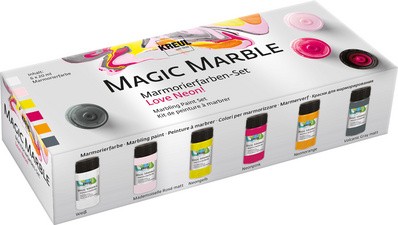 KREUL Marmorierfarbe "Magic Marble", Set Love Neon!