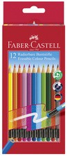 FABER-CASTELL Buntstifte radierbar, 24er Kartonetui