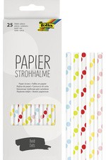 folia Papier-Trinkhalm "BOLD DOTS", Länge: 200 mm