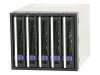 ICY DOCK Backplane SATA II ICY DOCK MB-455SPF  5x3,5"in3x5,25",Alu,RAID,Hot Swap,schwarz Aluminium