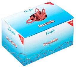 Läufer Gummibänder RONDELLA im Karton, 80 x 4 mm, 500 g