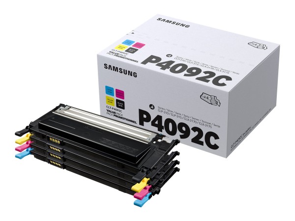 SAMSUNG CLT P4092C 4er Pack Schwarz, Gelb, Cyan, Magenta Tonerpatrone (SU39 SU392A