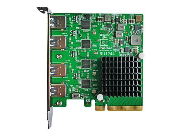 HIGHPOINT RocketU 1244A PCIe 3.0 x8 4x10GB/s | Port USB 3.2 Controller RU1244A
