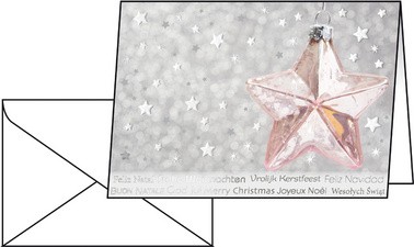 sigel Weihnachtskarte "Rose Star", A6 (A5)