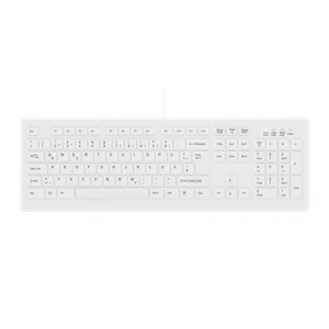CONTOUR CONTOUR ACTIVE KEY Hygiene Desktop Keyboard Fully Sealed Watertight USB White