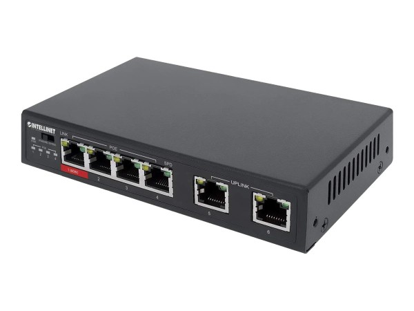 INTELLINET 6-Port Fast Ethernet Switch 4 PoE-Ports 561686