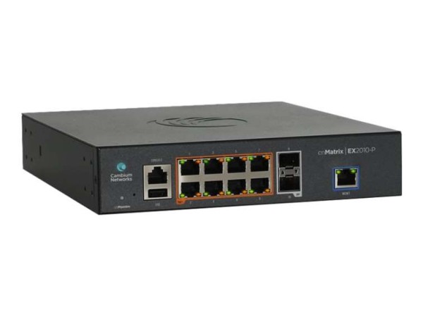 CAMBIUM NETWORKS CAMBIUM Intelligent Ethernet PoE Switch 8 x 1G and 2 SFP f MX-EX2010PXA-E