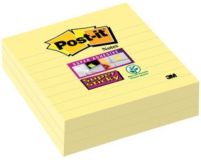 Post-it Haftnotizen Super Sticky Notes, 101 x 101 mm, gelb