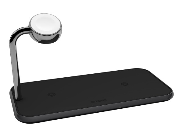 ZENS Aluminium Dual Wireless Charger + Watch 10W Qi schwarz ZEDC05B/00 ZEDC05B/00