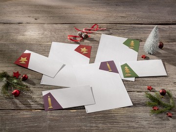 sigel Weihnachts-Umschlag-Set "Cut-out style", DIN lang