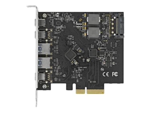 DELOCK PCI Express x4 Karte zu 3x USB Type-C + 2x USB Typ-A - SuperSpeed US 89074
