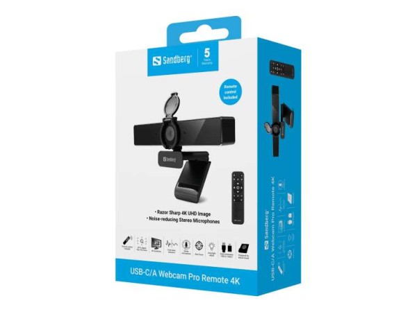 SANDBERG USB-C/A Webcam Pro Remote 4K 134-45