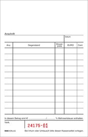 RNK Verlag Kassenblock-Mappe, 107 x 180 mm, schwarz