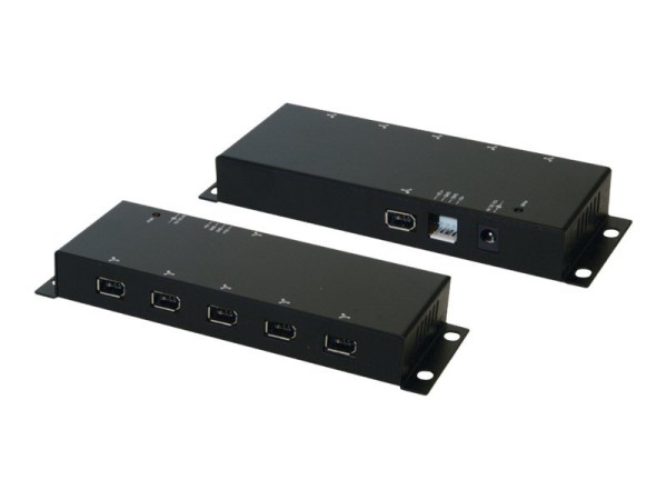 EXSYS EX-6683 IEEE1394 FireWire 6-Port Hub Hot Plug and Play, Metallgehäuse