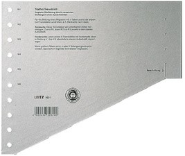 LEITZ Staffel-Trennblätter, DIN A4 Überbreite, grau