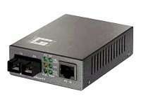 LEVEL ONE PoE Converter 100TX to 100FX-SC Multimode FVT-0103TXFC