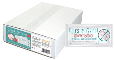 HELLMA Desinfektionstuch "Alles im Griff", 400er Karton