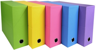 EXACOMPTA Archivbox SALSA, Karton, 90 mm, sortiert