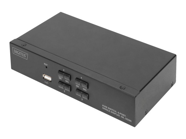 DIGITUS KVM Switch, 4-Port, Single-Display, 4K, HDMI DS-12880