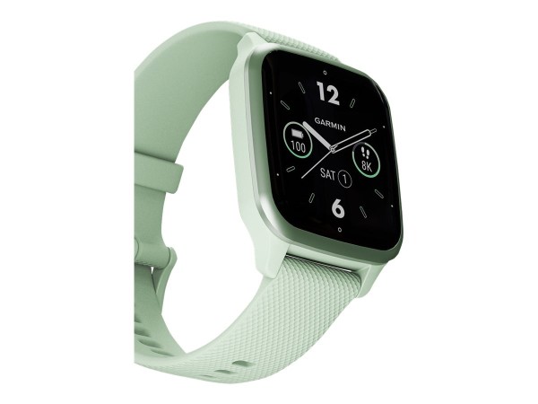 GARMIN Venu Sq 2 - 40 mm - metallic mint - intelligente Uhr mit Band - Hand 010-02701-12