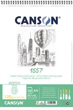 CANSON Zeichenpapierblock 1557, DIN A5, 120 g/qm, 50 Blatt