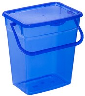 plast team Waschmittelbox, 6 Liter, blau-transparent