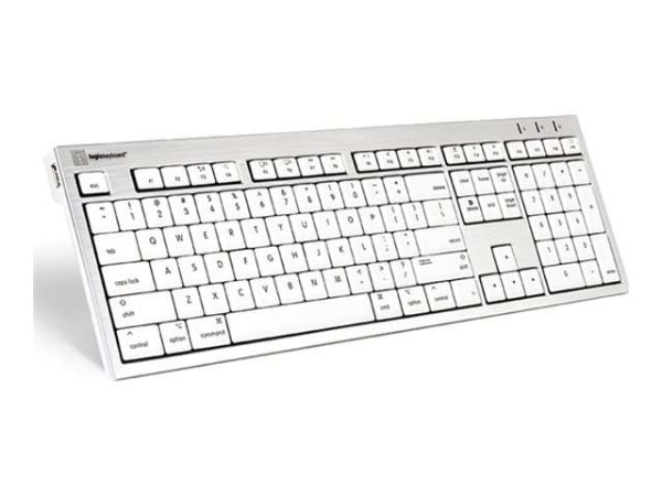 LOGIC-KEYBOARD Logickeyboard SKB-CWMU-UK USB QWERTY UK Englisch Silber - We SKB-CWMU-UK