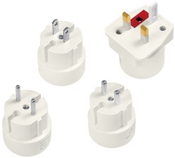 LogiLink Reise-Adapter-Set (EU/UK/US), weiß