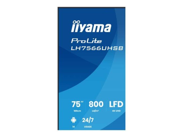 IIYAMA LH7566UHSB-B1AG 190,5cm (75") LH7566UHSB-B1AG