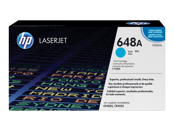 HP HP 648A Cyan LaserJet Tonerpatrone (CE261A)