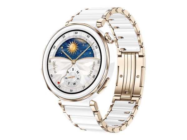 HUAWEI Watch GT5 PRO 42mm (Jana-B29C) (weiß, Gehäuse aus Keramik, weißes Ar 55020DRC