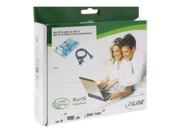 InLine Mini-PCIe Karte, 4x USB 3.0 66905