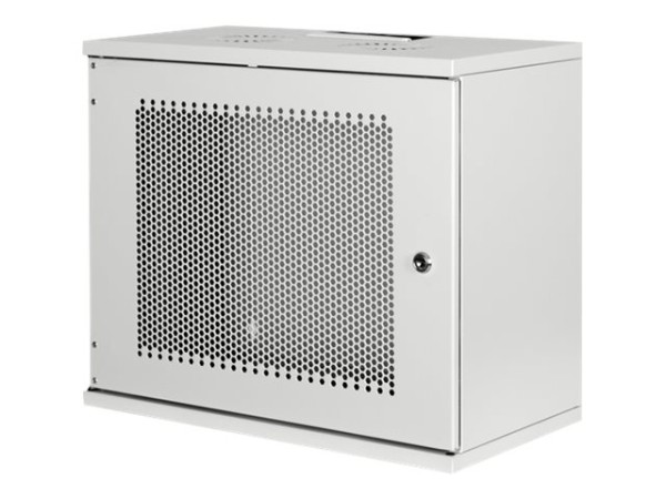 DIGITUS DIGITUS 9HE Wandgehäuse SOHO unmontiert 460x540x400mm perforierte Fronttür grau Farbe grau RAL 7035
