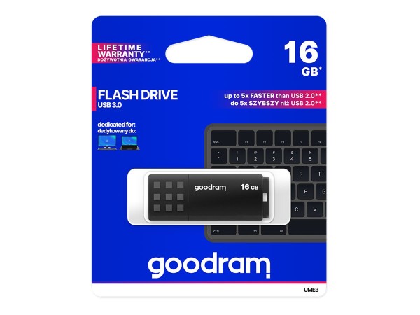 GOODRAM GOODRAM Storage Goodram Flashdrive 'UME3' 16GB USB3.0 Black