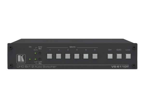 KRAMER VS-611DT 6x1:2 4K 60 4:2:0 HDMI Auto-Switcher und PoE-Lieferant über VS-611DT