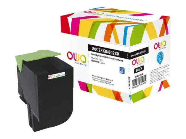 ARMOR OWA Toner komp. LEXMARK 80C0X10 / 802XK schwarz (8000 S.) K18029OW