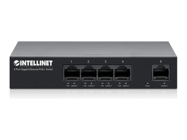 INTELLINET INTELLINET 5-Port Gigabit Ethernet PoE+ Switch 4x PSE PoE+