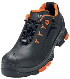 uvex 2 Halbschuh S3 SRC, Gr. 45, schwarz/orange