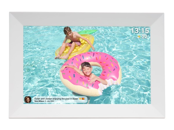 INTER SALES DENVER FRAMEO PFF-1024WHITE - Digitaler Fotorahmen - 16 GB - 25.7 cm (10.1")