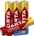 VARTA Alkaline Batterie Longlife Max Power, Micro (AAA)