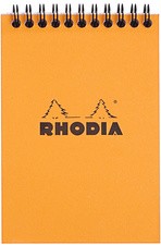 RHODIA Spiralnotizblock No. 13, DIN A6, kariert, orange