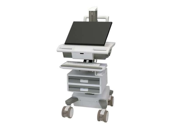 ERGOTRON Mosaic LCD-Wagen mit flex Monitorarm 2 Schubladen untereinander M031-0101-111001-1-0